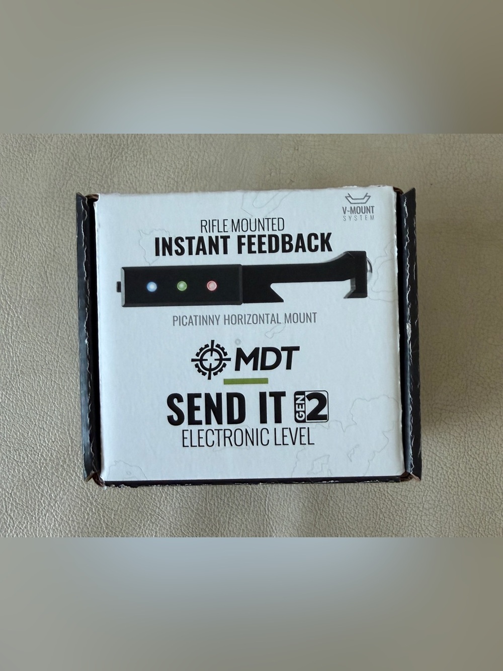 MDT Send It Gen 2 Electronic Rifle Level V-Mount Anti-Cant System Black NEW